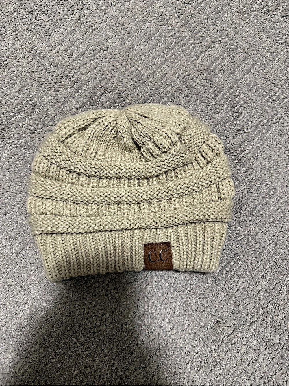 C.C Classic Ribbed Beanie Green